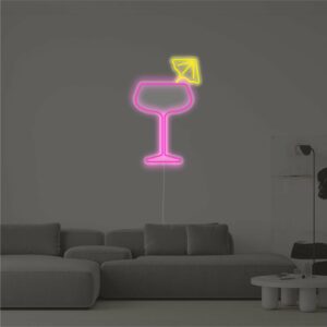Neon Bar sign Glass with an umbrella buy US neonoriginal