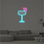 Neon Bar sign Glass with an umbrella buy US neonoriginal