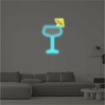 Neon Bar sign Glass with an umbrella buy US neonoriginal