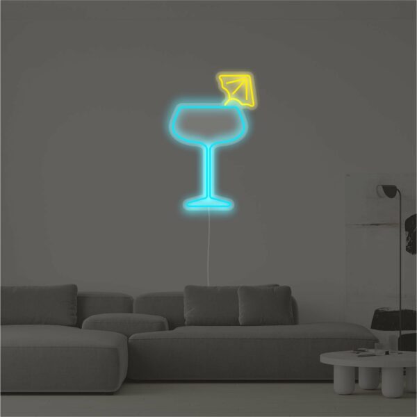Neon Bar sign Glass with an umbrella buy US neonoriginal