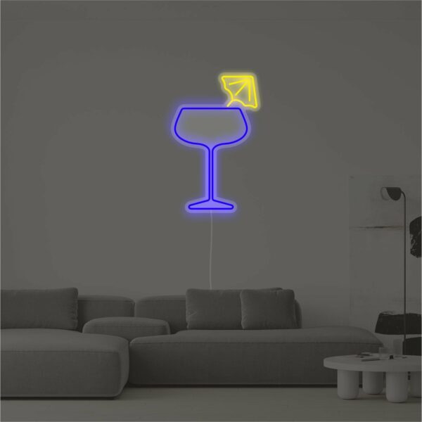 Neon Bar sign Glass with an umbrella buy US neonoriginal