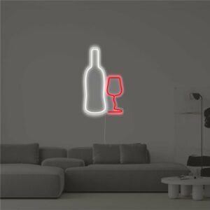 Neon Bar sign Wine glass / Wine set buy US neonoriginal