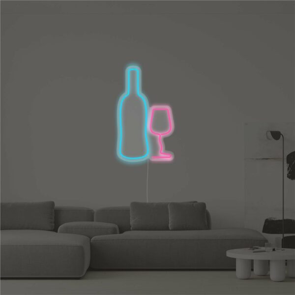 Neon Bar sign Wine glass / Wine set buy US neonoriginal